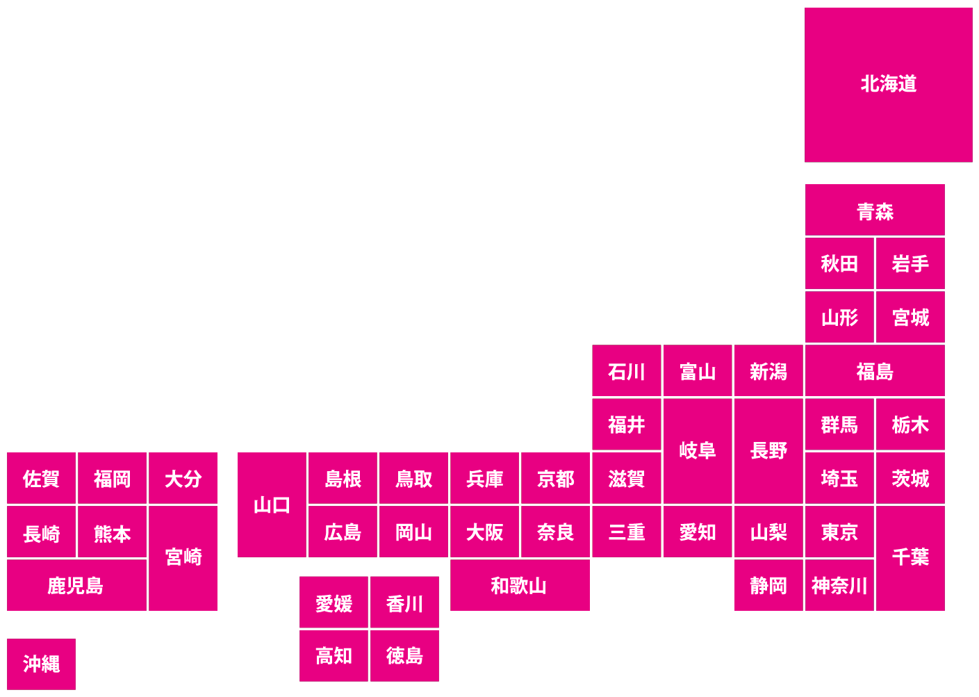 ユアマイスター利用可能な地域