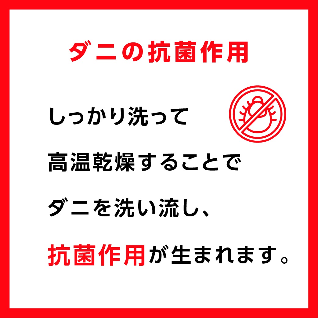 丸洗い+高温乾燥で抗菌作用