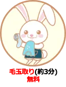 毛玉取り(約3分)無料