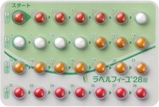 低用量ピルラベルフィーユ錠剤