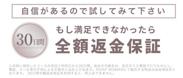 30日間全額返金保証について